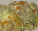 Détails : Gratin de riz aux poireaux parfumé au curry